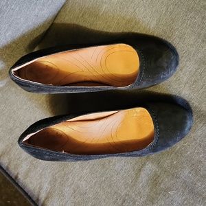 Clark's wedge shoes suede